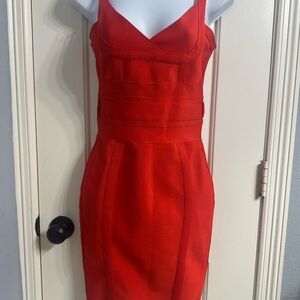 Bondage Elegant Red Sleeveless Dress Size Medium